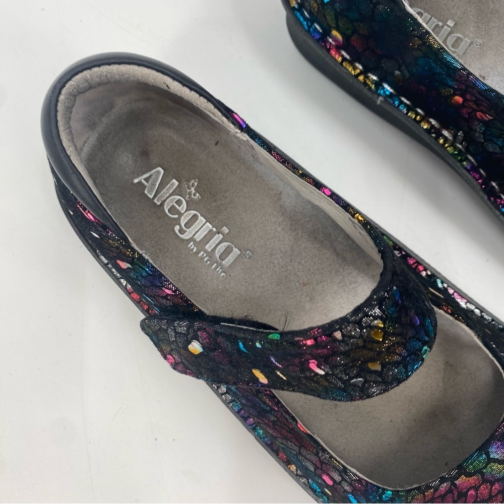 Alegria Paloma Minnow Rainbow Women’s Colorful Metallic Mary Janes 37 - Picture 3 of 10